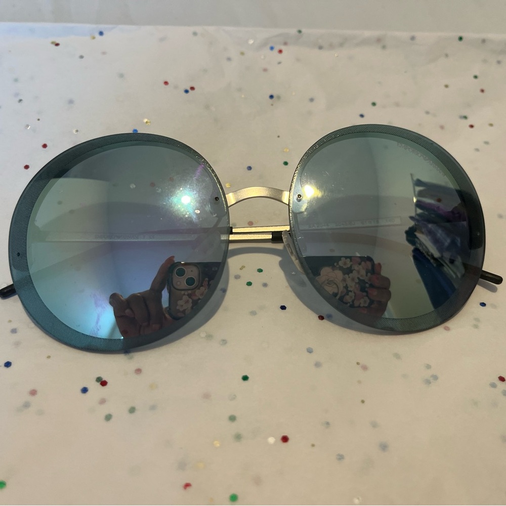 Emporio Armani… Round Blue Sunglasses